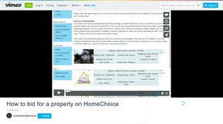 How to bid for a property on HomeChoice on Vimeo