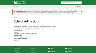 School Admissions | Leicestershire County Council