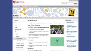 Student email — University of Leicester