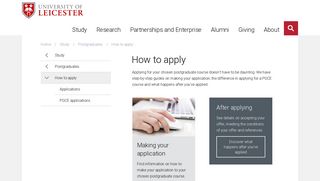 How to apply — University of Leicester