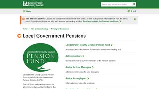 Local Government Pensions | Leicestershire County Council