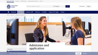 Admission and application - Leiden University - Universiteit Leiden