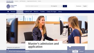 Master's admission and application - Leiden University