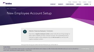 New Employee Account Setup | Leidos