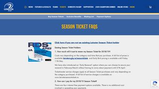 Leinster Rugby | Season Ticket FAQs