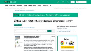 Getting out of Petchey Leisure (Leisure Dimensions) Infinity ...