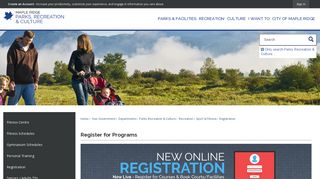 Register for Programs | Maple Ridge, BC