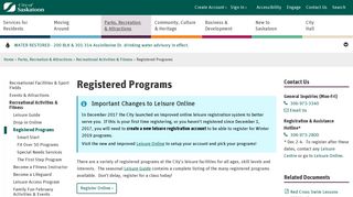 Registered Programs | Saskatoon.ca
