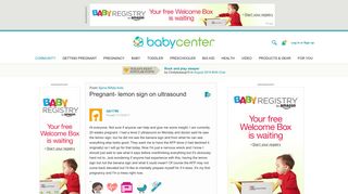 Pregnant- lemon sign on ultrasound - BabyCenter