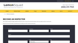 Become an Inspector | Lemon Squad