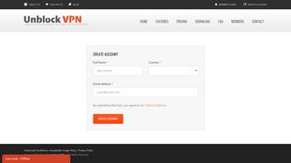 Unblock VPN - Create Account