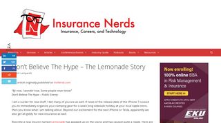 Don't Believe The Hype - The Lemonade Story • InsNerds.com