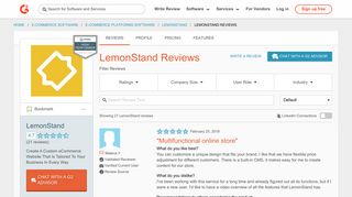 LemonStand Reviews 2018 | G2 Crowd