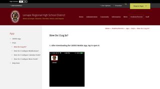 App / How Do I Log In? - Lenape Regional High School District
