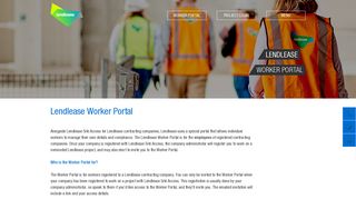 Worker Portal - Lendlease Contractors