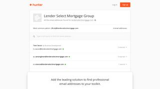 Lender Select Mortgage Group - email addresses & email format ...