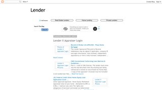 Lender: Lender X Appraiser Login