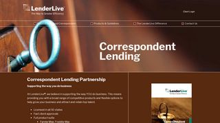 Our Correspondent Lending Services | LenderLive