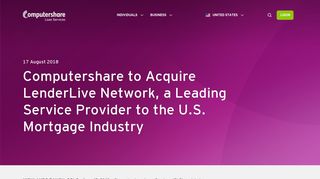 Computershare to Acquire LenderLive Network, a Leading Service ...