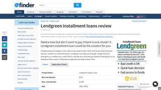 Lendgreen installment loans review January 2019 | finder.com