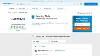 Top 105 Reviews and Complaints about Lending Club