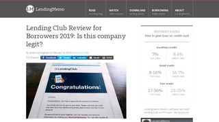 Lending Club Review for Borrowers: Is this company legit?