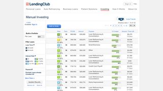 Manual Investing | LendingClub