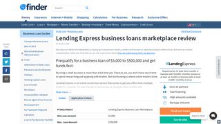Lending Express business loans marketplace review | finder.com