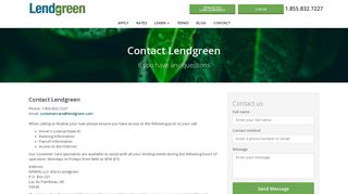 Contact Us | Lendgreen
