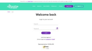 Login to your account | Lending Stream