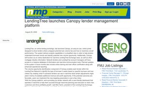 LendingTree launches Canopy lender management platform