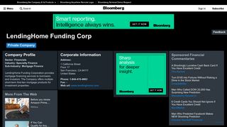 LendingHome Funding Corp: Company Profile - Bloomberg