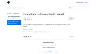 How to track my loan application status? – Lendingkart
