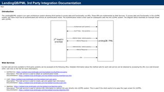 LendingQB/PML 3rd Party Integration Documentation