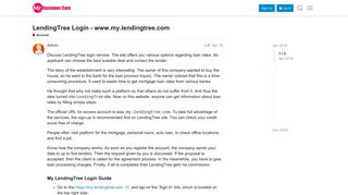 LendingTree Login - www.my.lendingtree.com - Account - Mr ...