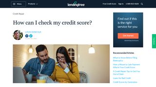 How can I check my credit score? | LendingTree