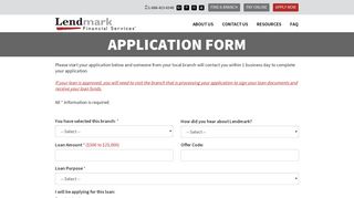 Apply For A Loan | Lendmark Financial Services