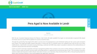 Pera Agad is Now Available in Lendr | Cash Credit