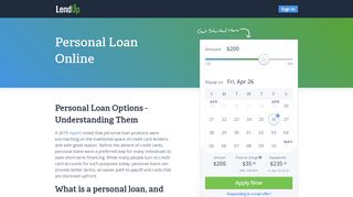Personal Loans Online - Apply in Minutes - LendUp