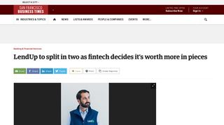 Fintech LendUp to split in two - San Francisco Business Times