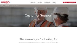 Commercial HVAC Technical Support | Lennox Customer Support ...