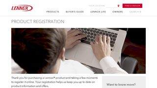 Register Your Product | Product Registration | Lennox Residential