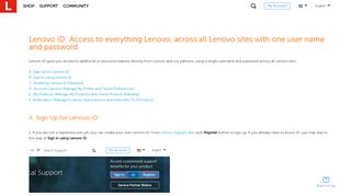Lenovo ID: Access to everything Lenovo, across all Lenovo sites ...
