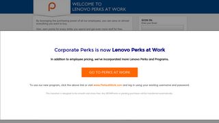 Lenovo Perks at Work - Corporate Perks