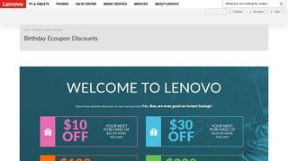 Birthday Ecoupon Discounts | Lenovo US