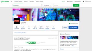 Lenovo Employee Benefit: Employee Discount | Glassdoor