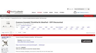 [Lenovo Canada] ThinkPad & IdeaPad - EPP Discounted - RedFlagDeals ...