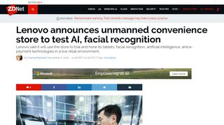 Lenovo announces unmanned convenience store to test AI, facial ...