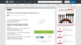 IBM/Lenovo ThinkPad Shareholder/Employee Discount! - Slickdeals.net