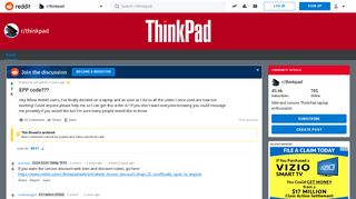 EPP code??? : thinkpad - Reddit